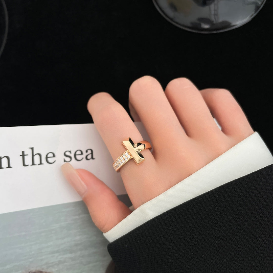 [Resenly Jewelry]T WIDE DIAMOND RING