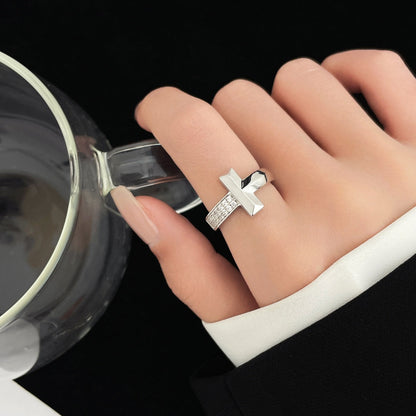 [Resenly Jewelry]T WIDE DIAMOND RING