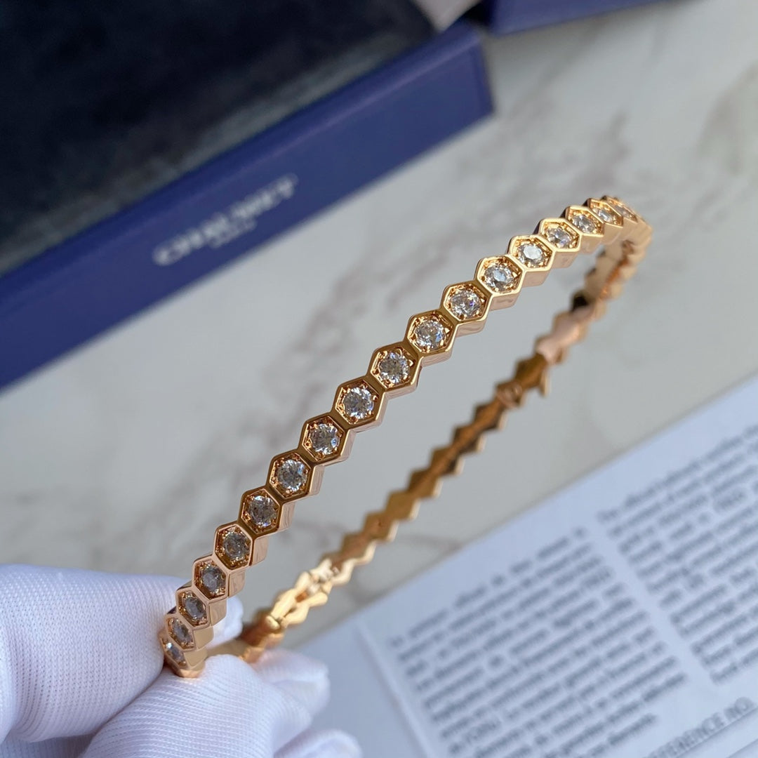 [Resenly Jewelry]BEE LOVE GOLD BRACELET FULL DIAMOND