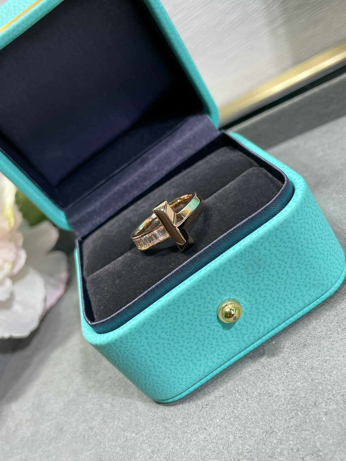 [Resenly Jewelry]T1 WIDE 4.5MM DIAMOND RING