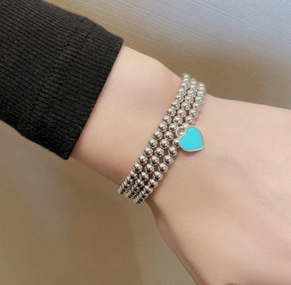 [Resenly Jewelry]RETURN TO TIF SILVER BEAD NECKLACE