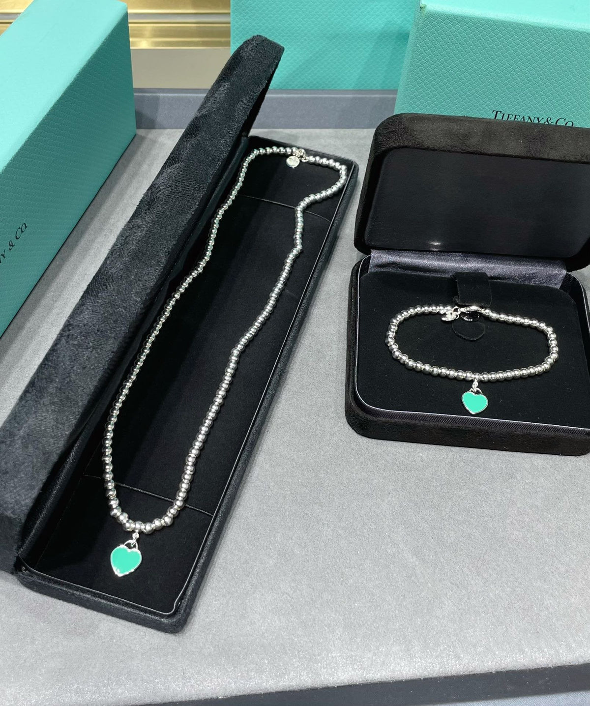 [Resenly Jewelry]RETURN TO TIF SILVER BEAD NECKLACE