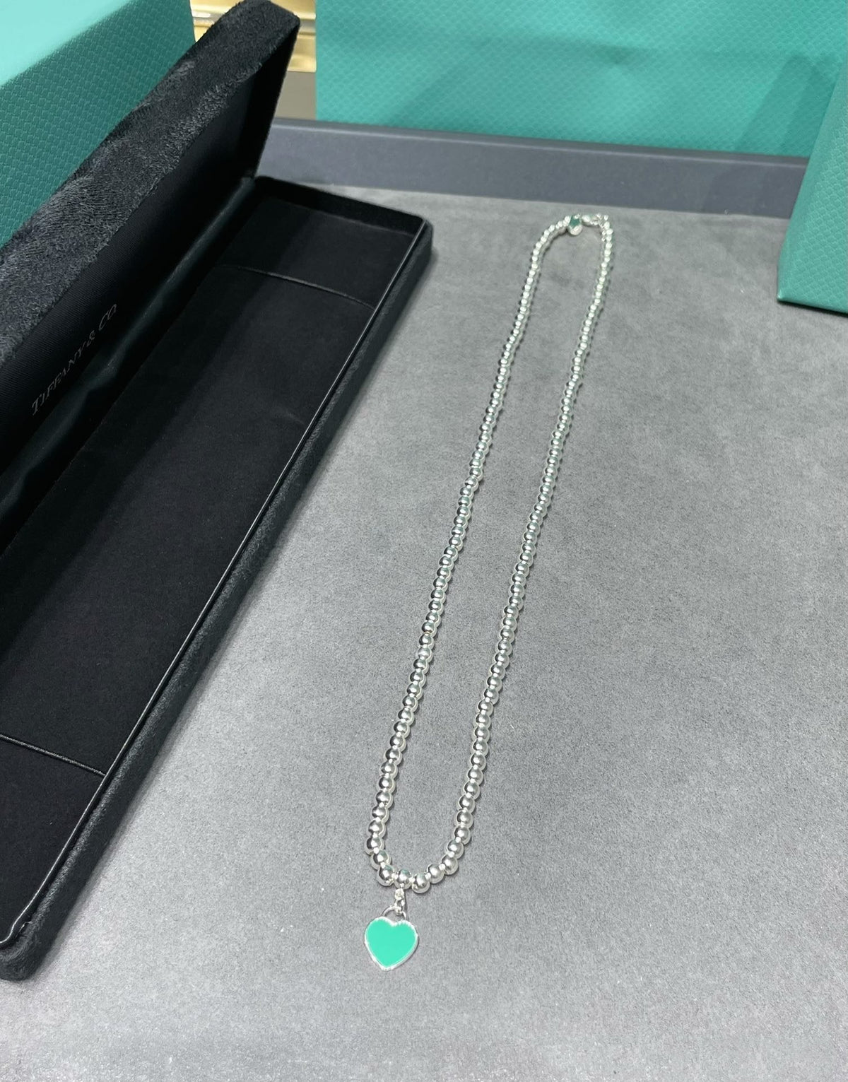 [Resenly Jewelry]RETURN TO TIF SILVER BEAD NECKLACE