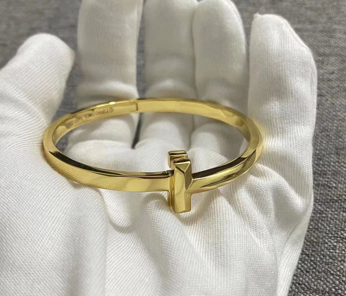 [Resenly Jewelry]T1 WIDE HINGED BANGLE BRACELET