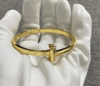 [Resenly Jewelry]T1 WIDE HINGED BANGLE BRACELET