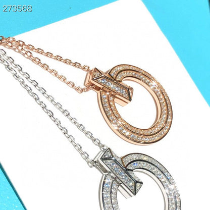 [Resenly Jewelry]T1 CIRCLE DIAMOND PAVED MEDIUM NECKLACE