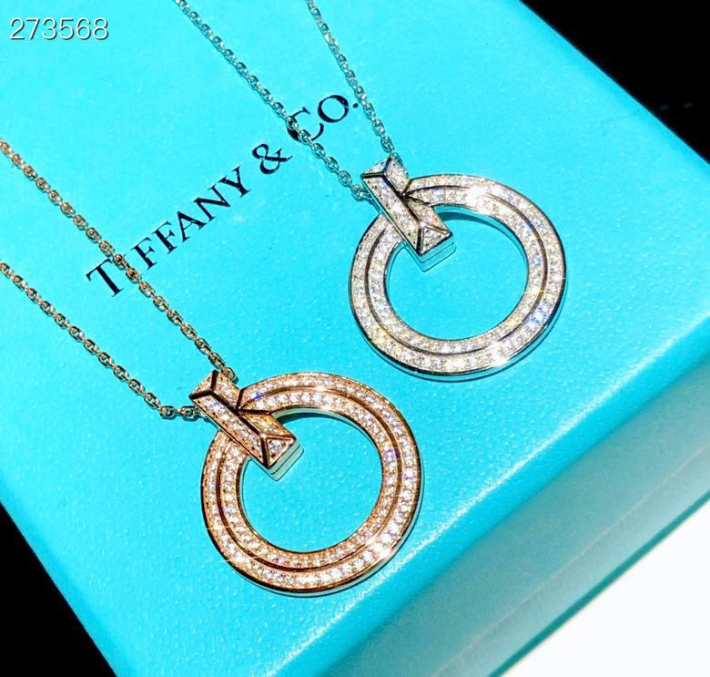 [Resenly Jewelry]T1 CIRCLE DIAMOND PAVED MEDIUM NECKLACE