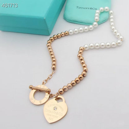 [Resenly Jewelry]RETURN TO TIF HEART TAF BEAD PEARL BRACELET