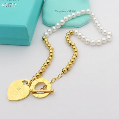 [Resenly Jewelry]RETURN TO TIF HEART TAF BEAD PEARL BRACELET