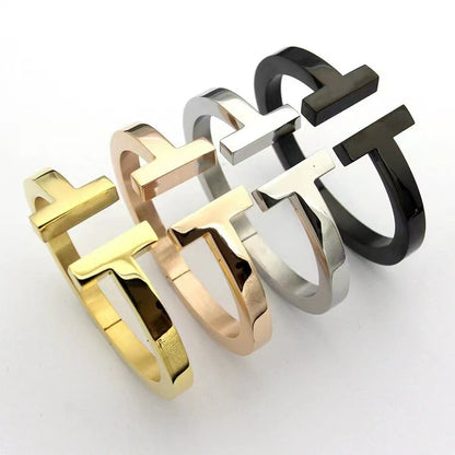 [Resenly Jewelry]T SQUARE OPEN BRACELET
