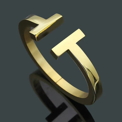 [Resenly Jewelry]T SQUARE OPEN BRACELET