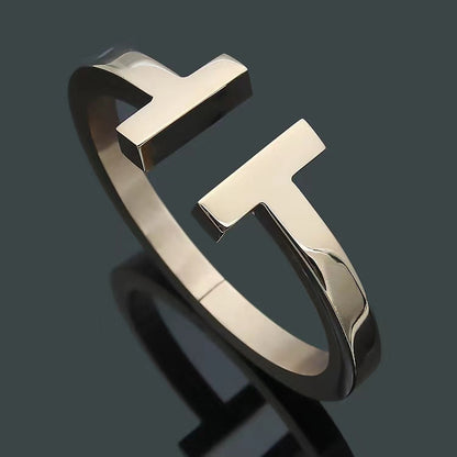 [Resenly Jewelry]T SQUARE OPEN BRACELET