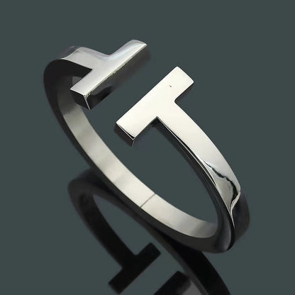 [Resenly Jewelry]T SQUARE OPEN BRACELET