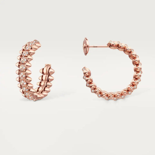 [Resenly Jewelry]CLASH 6.4MM FULL DIAMOND SMALL EARRINGS