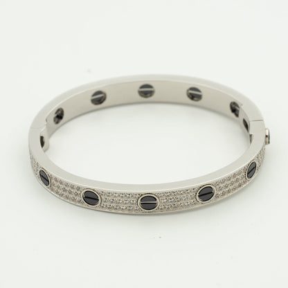 [Resenly Jewelry]LOVE BRACELET 6.1MM DIAMOND-PAVED CERAMIC