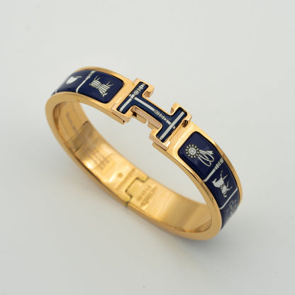 [Resenly Jewelry]H BRACELET BLUE CERAMIC