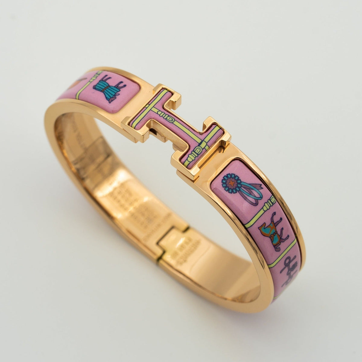 [Resenly Jewelry]H PINK GOLD BRACELET PINK CERAMIC