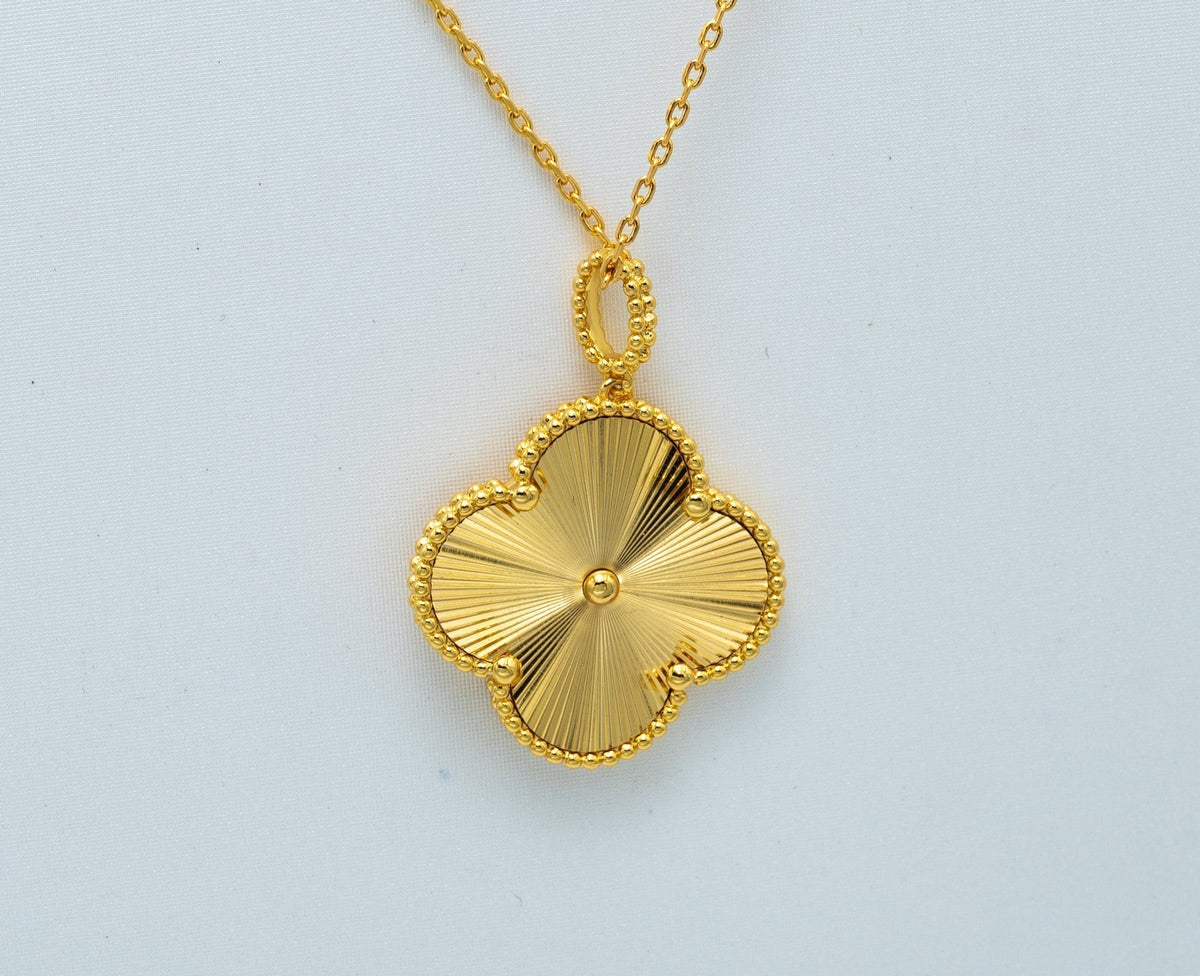 [Resenly Jewelry]CLOVER 25MM PEDANT NECKLACE GOLD
