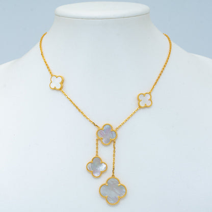 [Resenly Jewelry]CLOVER MOTHER OF PEARL NECKLACE 6 MOTIF