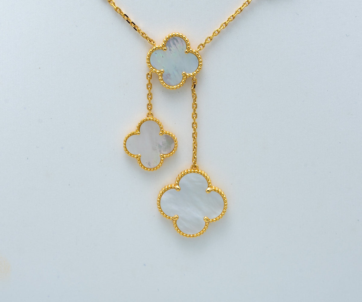 [Resenly Jewelry]CLOVER MOTHER OF PEARL NECKLACE 6 MOTIF