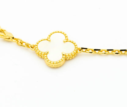 [Resenly Jewelry]CLOVER BRACELET 5 MOTIFS ONYX MOP