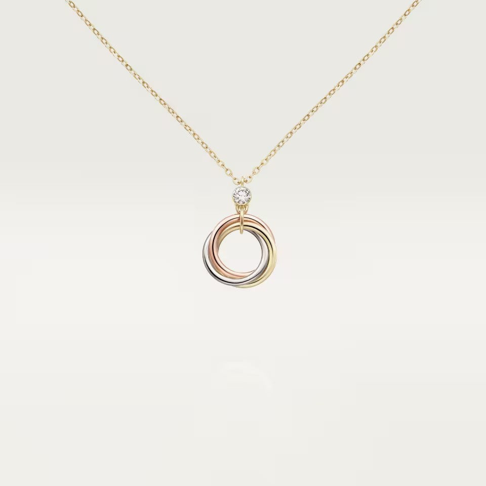 [Resenly Jewelry]TRINITY  NECKLACE 1 DIAMOND