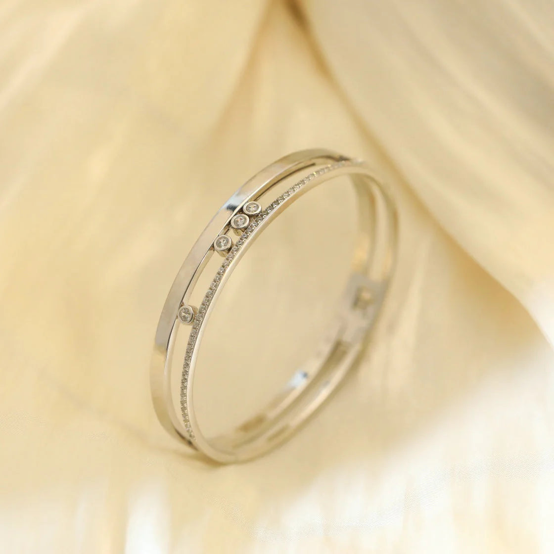 [Resenly Jewelry]Move Romane Diamond Bangle Bracelet
