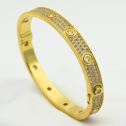 [Resenly Jewelry]LOVE BRACELET 6.1MM DIAMOND-PAVED 10 BIG DIAMONDS