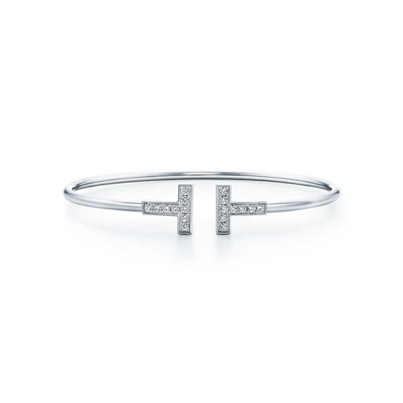 [Resenly Jewelry]T BRACELET 1.8MM DIAMOND SILVER