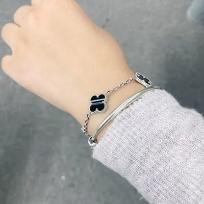 [Resenly Jewelry] CLOVER 5 MOTIF PULSAR STONE BRACELET COLLECTION