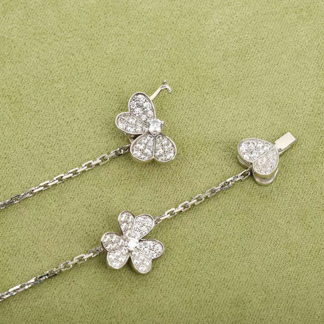 [Resenly Jewelry]FRIVOLE SILVER 9 FLOWERS NECKLACE