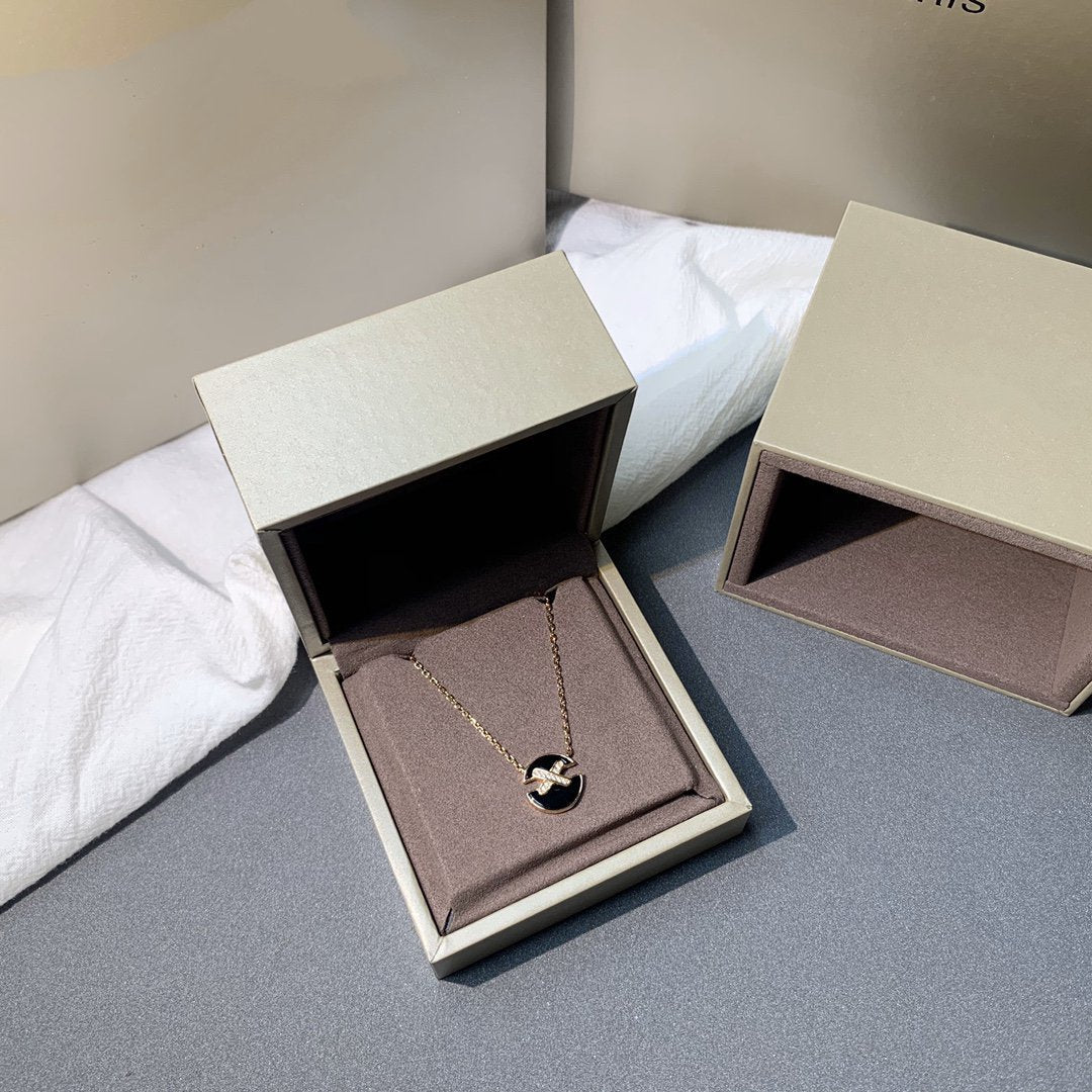 [Resenly Jewelry]JEUX DE PINK GOLD DIAMOND NECKLACE