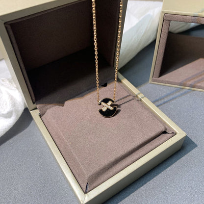 [Resenly Jewelry]JEUX DE PINK GOLD DIAMOND NECKLACE