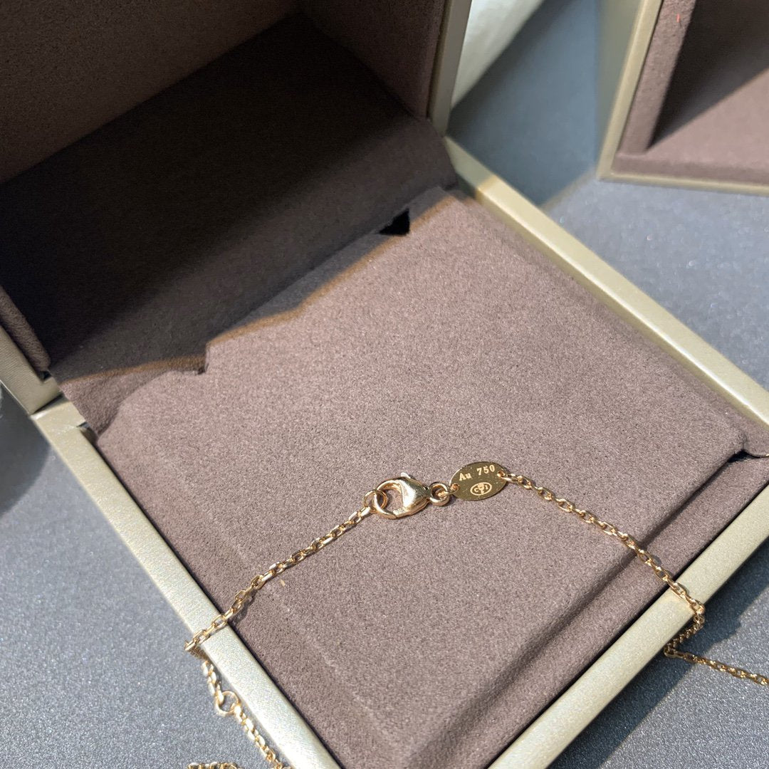 [Resenly Jewelry]JEUX DE PINK GOLD DIAMOND NECKLACE