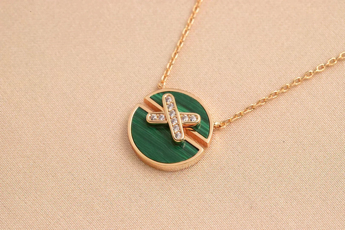 [Resenly Jewelry]JEUX DE ROSE GOLD DIAMOND NECKLACE