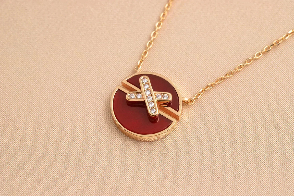 [Resenly Jewelry]JEUX DE ROSE GOLD DIAMOND NECKLACE