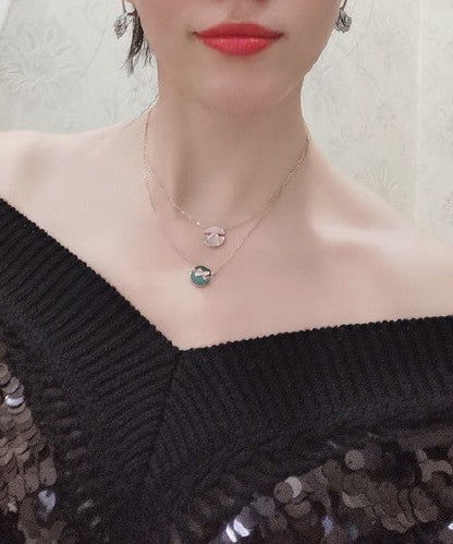 [Resenly Jewelry]JEUX DE PINK GOLD DIAMOND NECKLACE