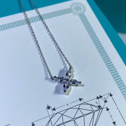 [Resenly Jewelry]PLATINUM AND DIAMOND VICTORIA PENDANT NECKLACE