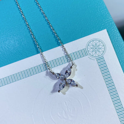 [Resenly Jewelry]PLATINUM AND DIAMOND VICTORIA PENDANT NECKLACE