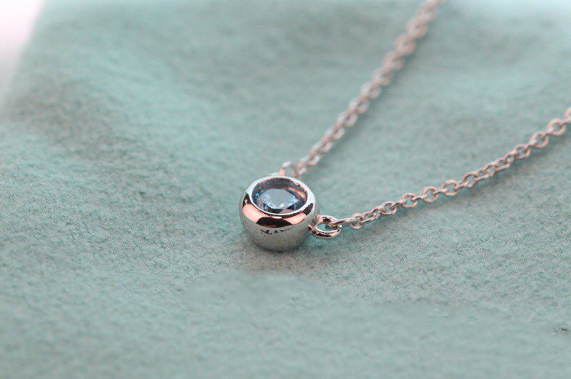 [Resenly Jewelry]ELSA PERETTI SERIES SINGLE DIAMOND SIMPLE NECKLACE