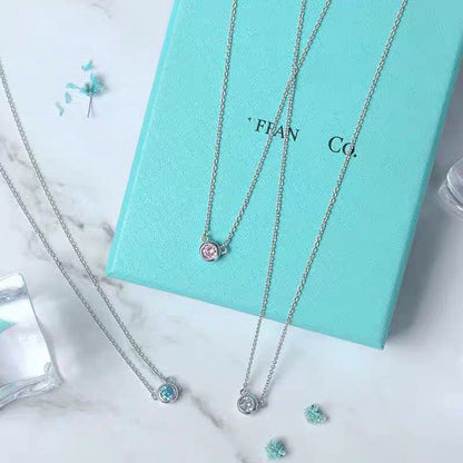 [Resenly Jewelry]ELSA PERETTI SERIES SINGLE DIAMOND SIMPLE NECKLACE