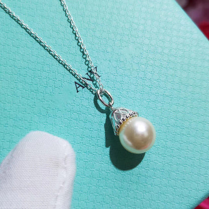 [Resenly Jewelry]PEARL PENDANT GATSBY ZIEGFELD PEARL SILVER NECKLACE