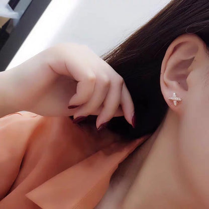 [Resenly Jewelry]JEUX DE GOLD DIAMOND EARRINGS