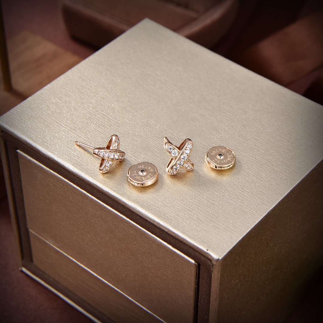 [Resenly Jewelry]JEUX DE GOLD DIAMOND EARRINGS