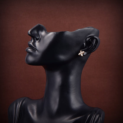 [Resenly Jewelry]JEUX DE GOLD DIAMOND EARRINGS