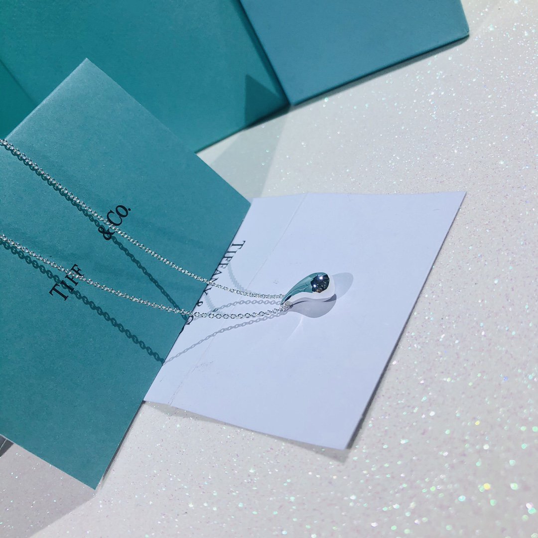 [Resenly Jewelry]ELSA PERETTI TEARDROP PENDANT STERLING SILVER NECKLACE