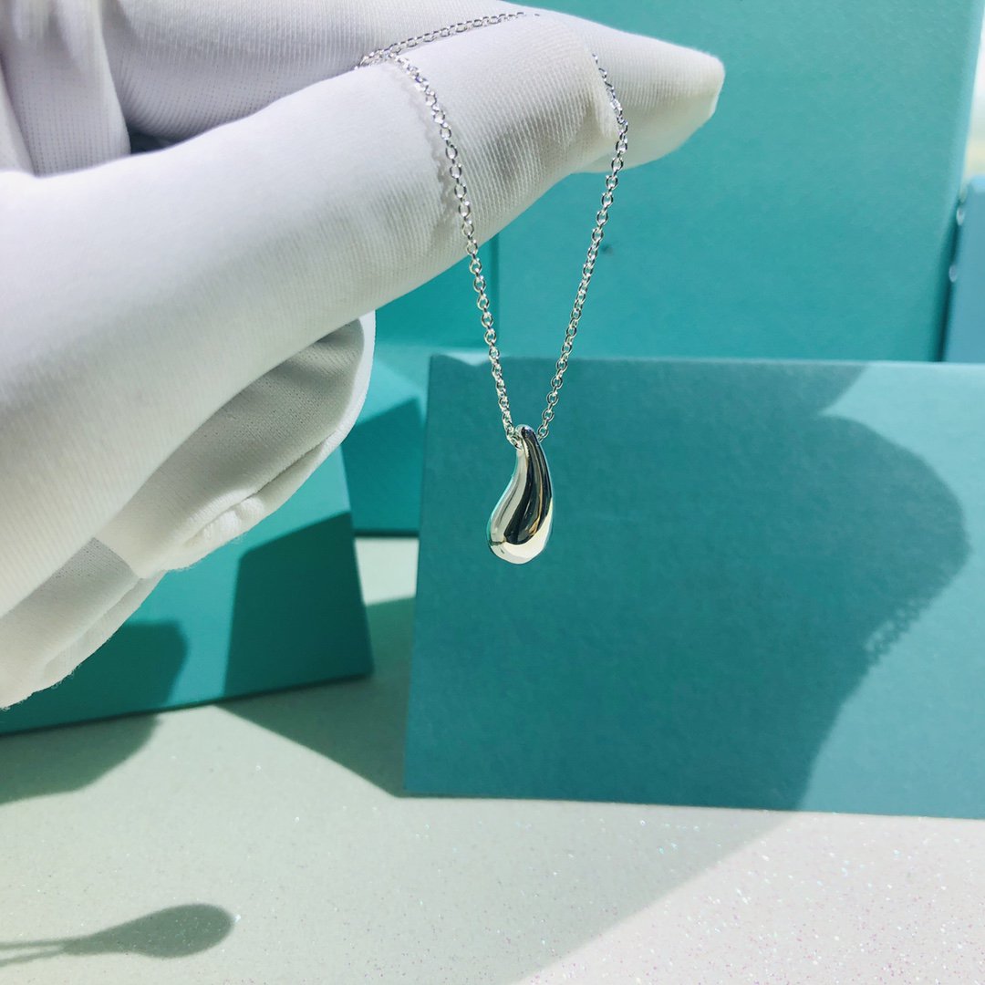 [Resenly Jewelry]ELSA PERETTI TEARDROP PENDANT STERLING SILVER NECKLACE