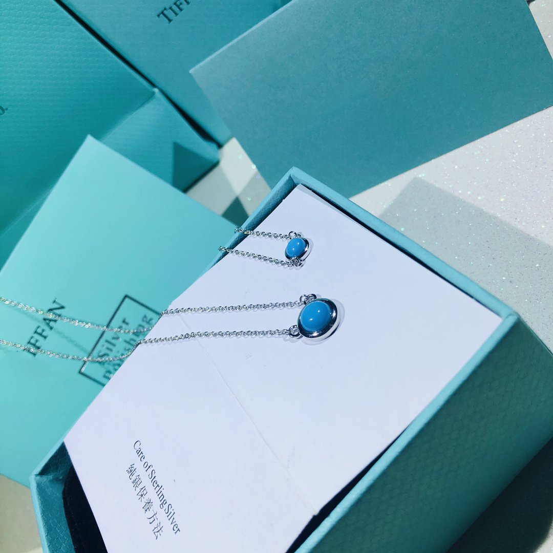 [Resenly Jewelry]YARD TURQUOISE NECKLACE SILVER