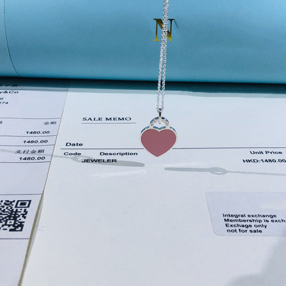 [Resenly Jewelry]SMALL HEART TAG PENDANT STERLING SILVER
