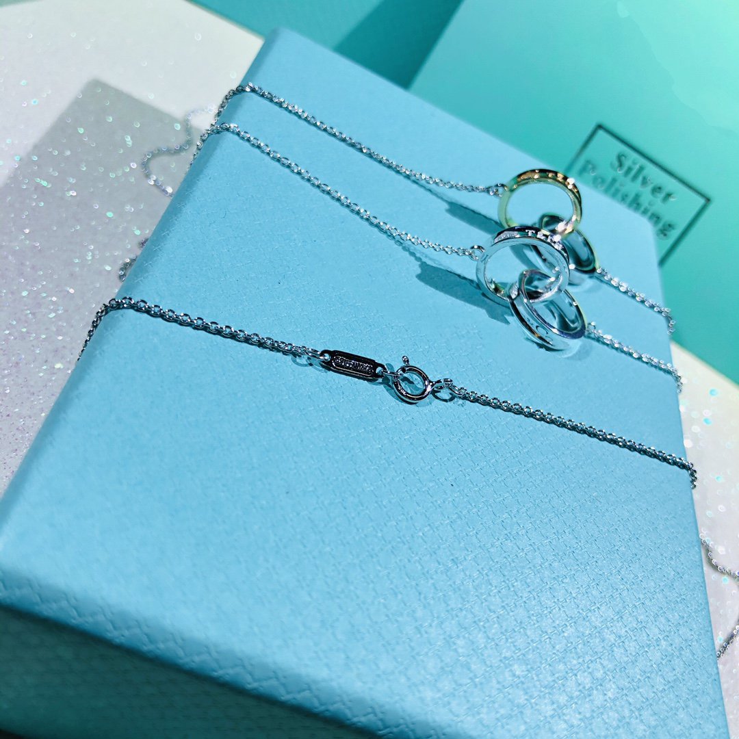 [Resenly Jewelry]INTERLOCKING CIRCLES PENDANT SMALL NECKLACE